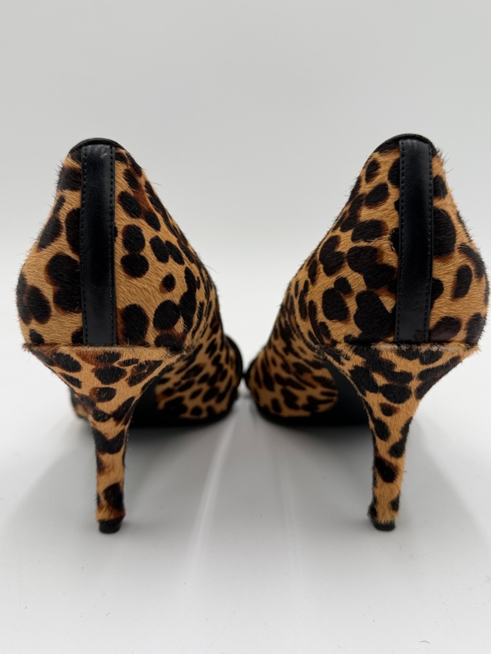NINE WEST sz9 Calf Hair On Leopard Print Pump Heels - Picture 7 of 14